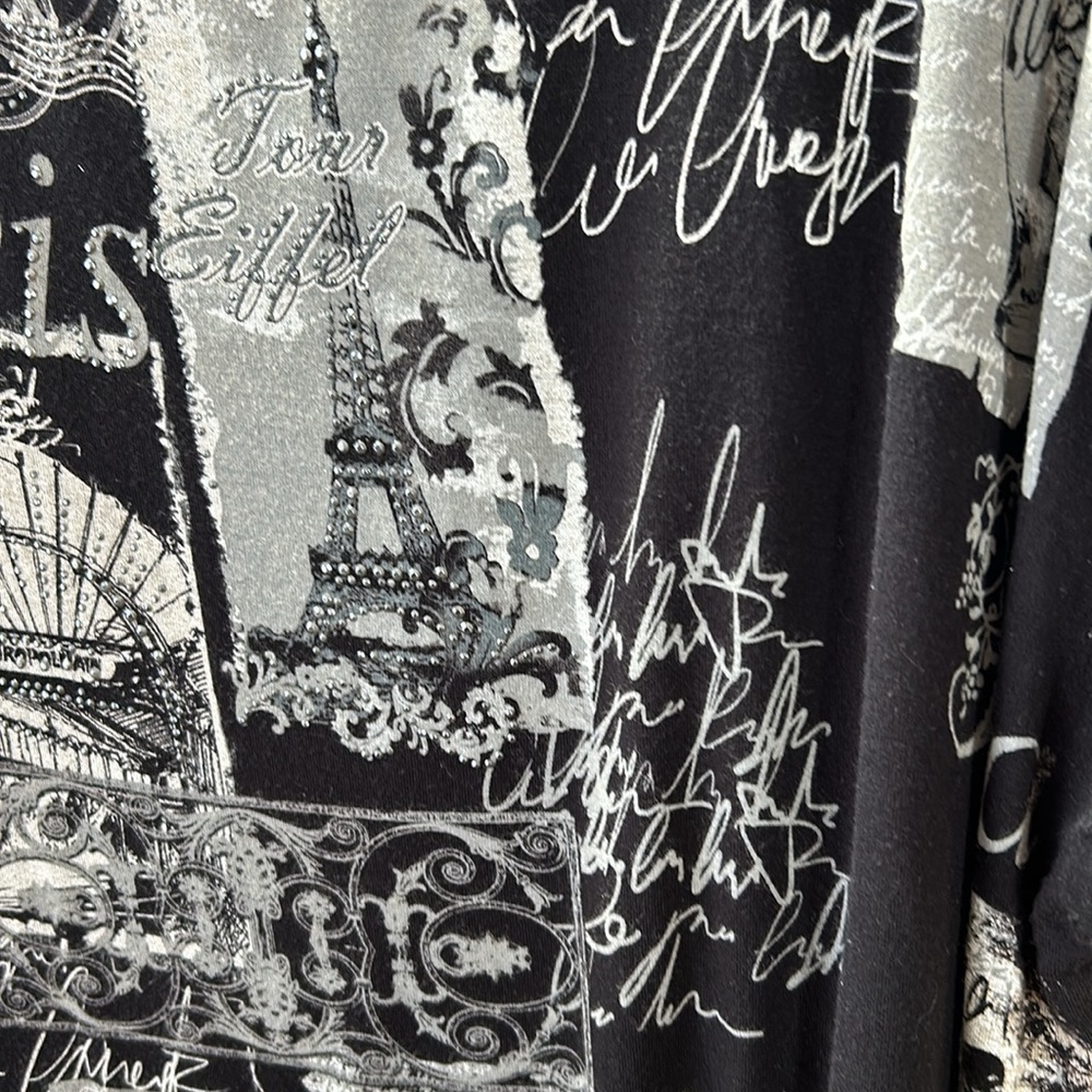 B.L.U.E. Paris Themed Black Tshirt Sz 1X - Picture 2 of 11